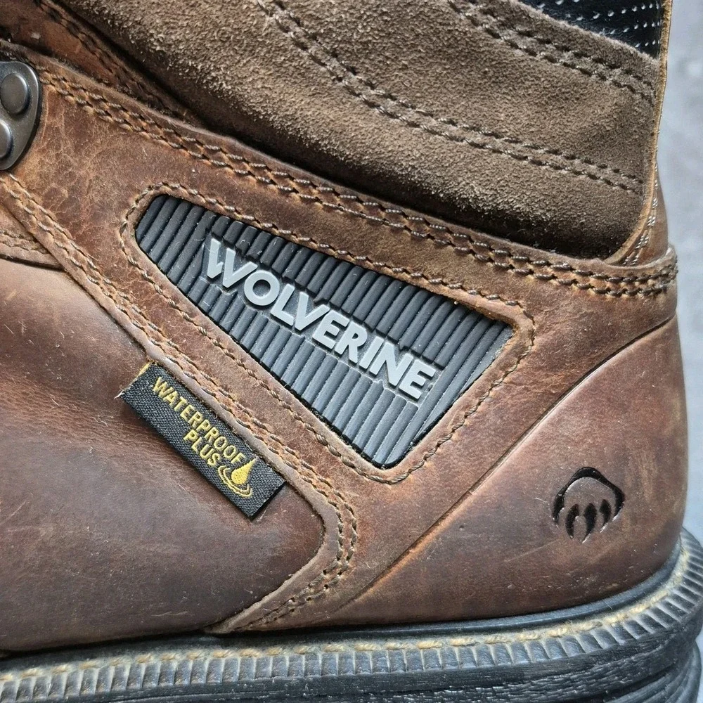 Wolverine Boots Mens 12 Brown Leather Hellcat UltraSpring Waterproof 6